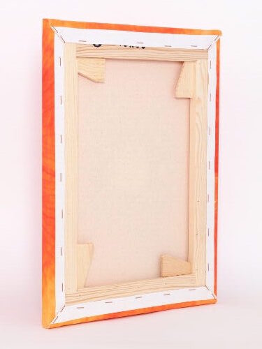 Parte posterior de impresión delienzo con bastidor