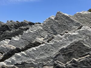 Detalle de las piedras del flysch de zumaia